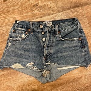 AGOLDE Parker Button Fly Vintage Cut Off Jean Shorts 23